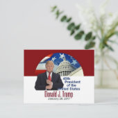 Carte postale d'inauguration TRUMP (Debout devant)