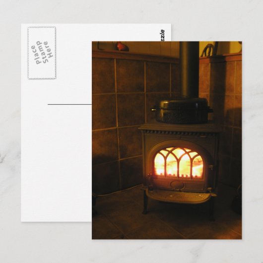 Carte Postale Dinde au feu (Devant / Derrière)