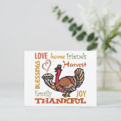 Carte Postale Dinde de gratitude (Debout devant)