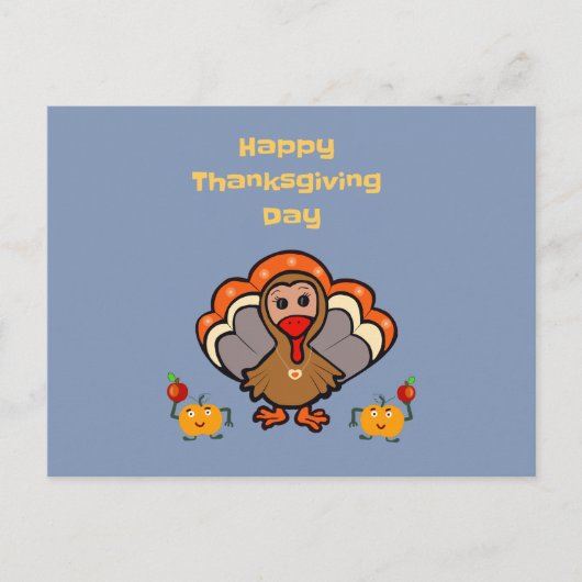 Carte Postale Dinde de Thanksgiving (Devant)