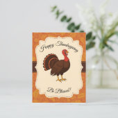 Carte Postale Dinde de Thanksgiving bénie (Debout devant)