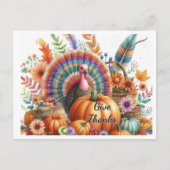 Carte Postale Dinde de Thanksgiving Boho Tom (Devant)