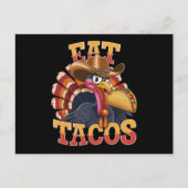 Carte Postale Dinde de Thanksgiving Manger des Tacos Drôle de M (Devant)