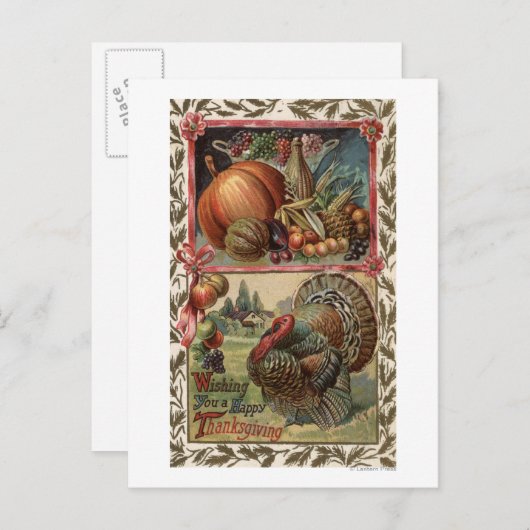 Carte Postale Dinde et Produits # 2 (Devant / Derrière)