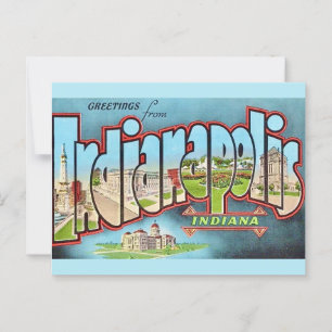 Carte postale d'Indianapolis Indiana