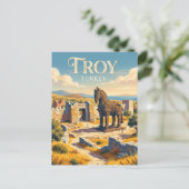Carte Postale Dindon de Troie (Debout devant)