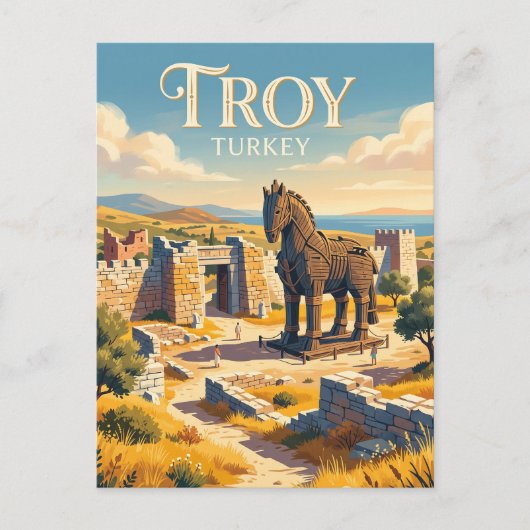 Carte Postale Dindon de Troie (Devant)