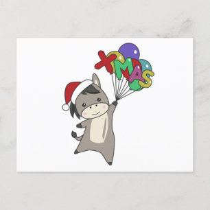 Carte Postale Dindons de Noël Dindons d'hiver Animaux d'hiver