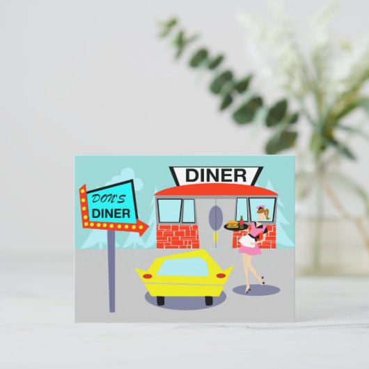 Carte postale Diner 1950 (Debout devant)