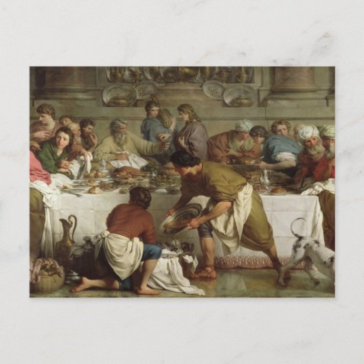 Carte Postale Dîner à la Maison de Simon, 1737 (Devant)