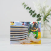 Carte Postale Dîner à Pirgos, sur l'île de Tinos, Grèce (Debout devant)