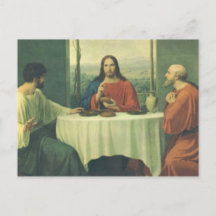 Carte Postale Dîner antique à Emmaüs avec Jésus-Christ