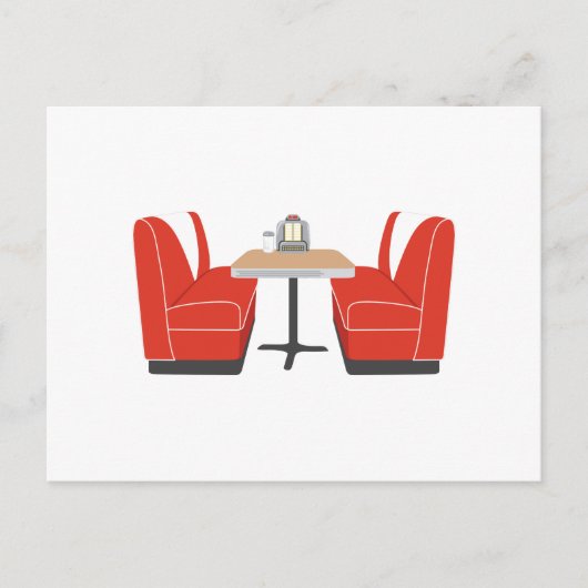 Carte Postale Diner Booth (Devant)