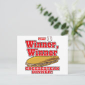 Carte Postale Dîner de cheesesteak gagnant de baseball à Philly (Debout devant)