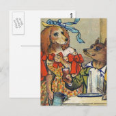 Carte Postale Dîner de chien victorien Dress Doggy (Devant / Derrière)