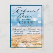 Carte Postale Dîner de la répétition de destination de la plage (Devant)