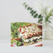 Carte Postale Dîner de Lasagna (Debout devant)