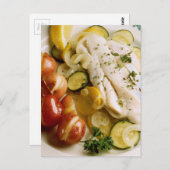 Carte Postale Dîner de poisson au four (Devant / Derrière)