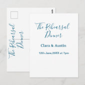 Carte Postale Dîner de répétition la veille simple minimal m (Devant / Derrière)