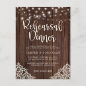 Carte Postale Dîner de répétition Mariage de dentelle (Devant)