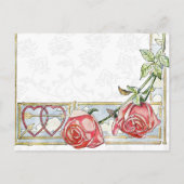 Carte Postale dîner de répétition mignon et élégant invitation (Dos)