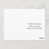 Carte Postale Dîner de répétition minimaliste bleu (Dos)