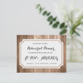 Carte Postale Dîner de répétition pour Mariage campagnard rustiq (Debout devant)