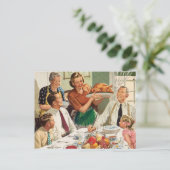 Carte Postale Dîner de Thanksgiving (Debout devant)