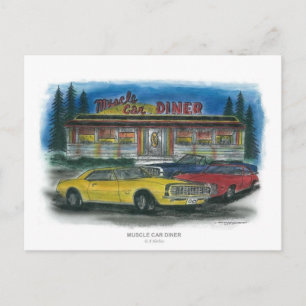 Carte postale DÎNER DE VOITURE MUSCLE