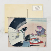 Carte Postale Dîner des marins russes par Kobayashi, Kiyochika (Devant / Derrière)