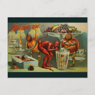 Carte Postale Dîner d'Halloween