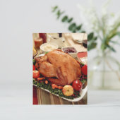 Carte Postale Dîner dinde (Debout devant)