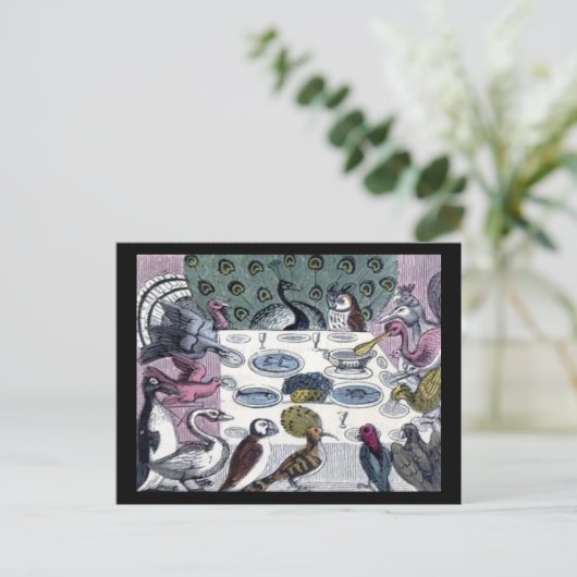 Carte Postale Dîner d'oiseaux (Debout devant)