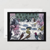 Carte Postale Dîner d'oiseaux (Devant / Derrière)