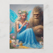 Carte Postale Dîner Fast Food avec Sasquatch et Fairy (Devant)