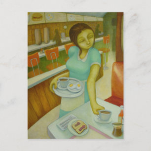 Carte Postale Diner Oeufs Toast & Jelly