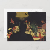 Carte Postale Dîner par Lamplight, 1899 (Devant / Derrière)