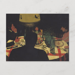 Carte Postale Dîner par Lamplight, 1899