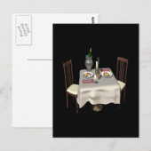 Carte Postale Dîner Pour Deux (Devant / Derrière)