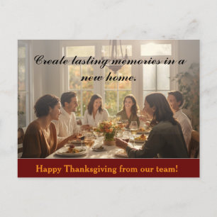 Carte Postale Dîner Thanksgiving Marketing immobilier