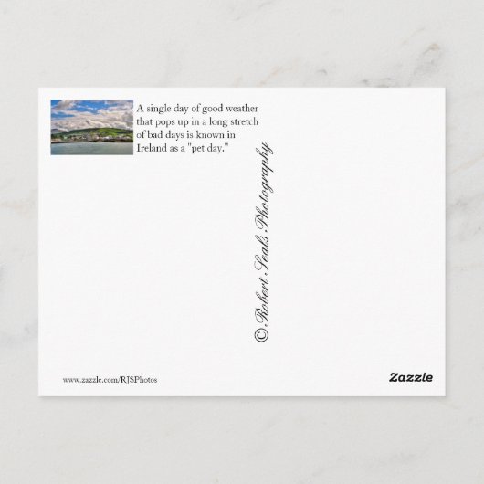Carte postale Dingle, Irlande (Dos)