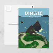 Carte Postale Dingle Peninsula Irlande Voyage Vintage (Devant / Derrière)