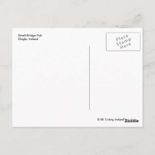 Carte postale Dingle Pub (Dos)