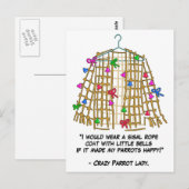 Carte Postale Dingue perroquet (Devant / Derrière)