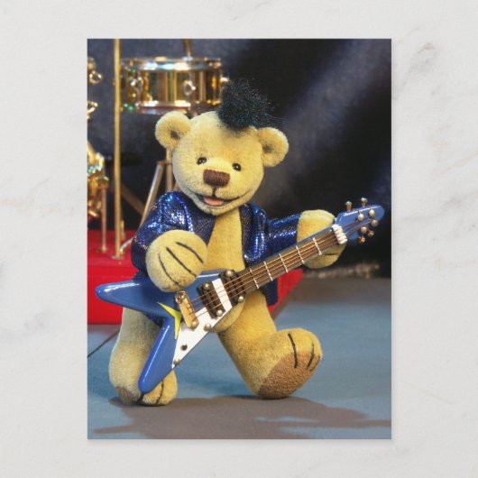 Carte Postale Dinky Bears Guitariste (Devant)