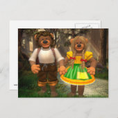 Carte Postale Dinky Bears Hansel et Grethel (Devant / Derrière)