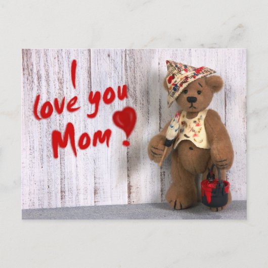 Carte Postale Dinky Bears : Je t'aime Maman (Devant)