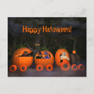 Carte Postale Dinky Bears Pumpkintrain