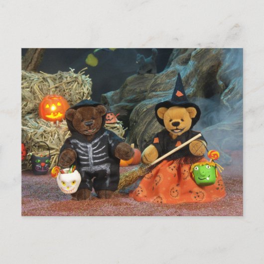 Carte Postale Dinky Bears Skeleton & Witch (Devant)