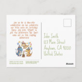 Carte Postale Dino Anniversaire Bash (Dos)